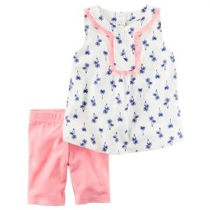 CARTER’S | Palm Tree Tank Top + Biker Shorts Set